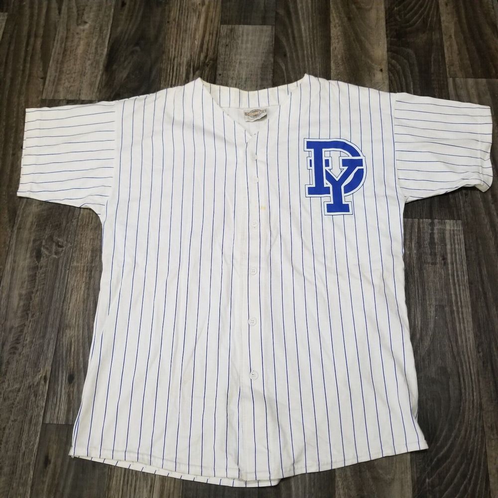 Vintage Damn Yankees Pinstripe Baseball Jersey Size XL‎ Stained Rare